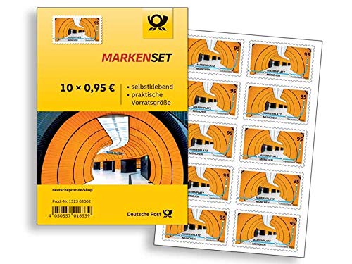 Deutsche Post - Marienplatz München Stempel, 10er-Set, 10x0,95€, Gummi