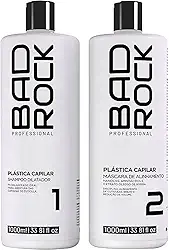 Bad Rock Plástica Capilar - Kit Escova Progressiva Orgânica Nanotecnologia 2x 1L