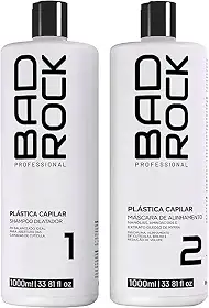 Bad Rock Plástica Capilar - Kit Escova Progressiva Orgânica Nanotecnologia 2x 1L