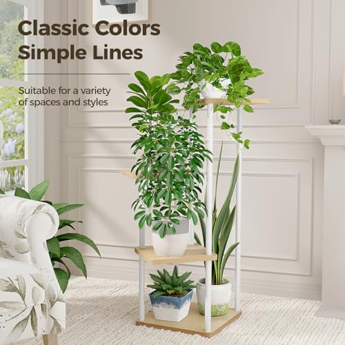 Image of Bamworld Small Plant Stand Indoor Metal Plant Shelf for Multiple Plants