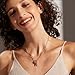 FRUMOS 14K Gold Plated Crystal Pendant Necklace Dainty Cubic Zirconia Pendant Necklaces for Women Choker Necklaces fashion jewelry for Women Gift (Pink Crystal Gold)