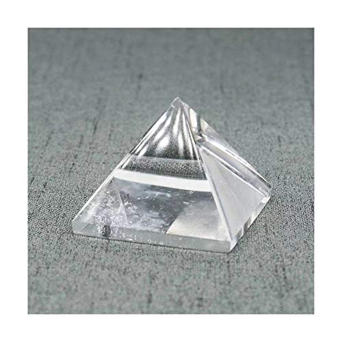 FOTOEV Cristal Natural en Bruto 1 Pieza de Cristal de pirámide de Cuarzo Transparente Natural de 40mm-45mm Regalo for decoración