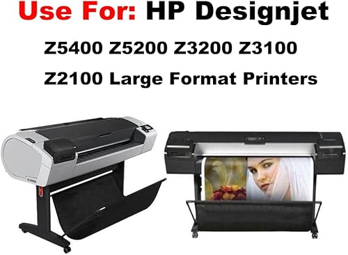 Miniatura 5 de Zeblue 70 cartuchos de tinta de repuesto de 4.4 fl oz para impresoras HP Designjet Z5400 Z5200 Z3200 Z3100 Z2100 de gran formato, nuevos chips