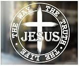 Jesus The Way The Truth The Life Sticker Decal [Made in The USA - 5'x5'] John 14:6...
