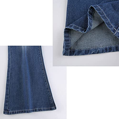 Women Low Waist Pants Y2K Vintage Bootcut Jeans Streetwear Denim Bell Bottom4