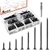 Rustark 390-Pcs #7 Coarse Thread Drywall Screw with Phillips Drive Black Oxide Finsh Bugle Head Wood Screws Assortment Kit Ideal for Drywall Sheetrock