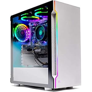 SkyTech Archangel Gaming Computer PC Desktop – Ryzen 5 3600 6-Core 3.6GHz, GTX 1660 Ti 6G, 500G SSD, 8GB DDR4 3000, RGB, AC WiFi, Windows 10 Home 64-bit, White
