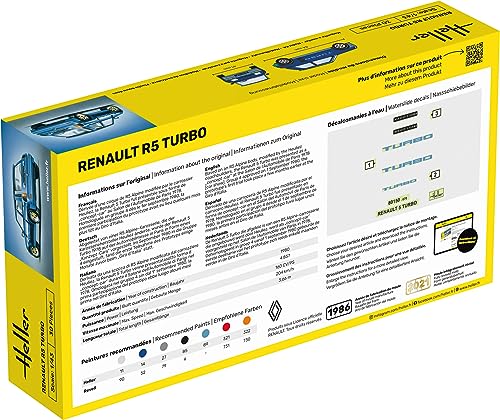 Kit modelo Renault R5 Turbo 1/43 Heller miniatura 2