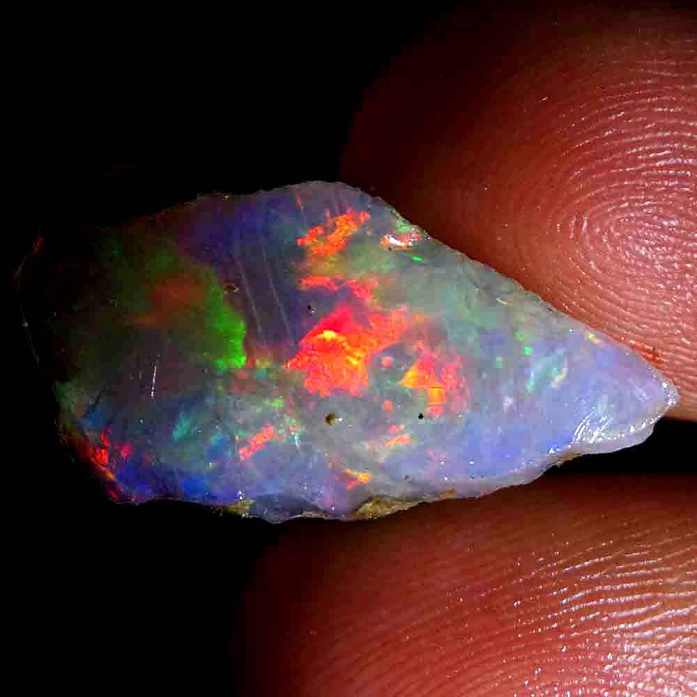 Opale Brute éthiopienne Qualité Supérieure - 4,75 Carats, Couleur Feu, Non Traitée, Parfaite Collection
