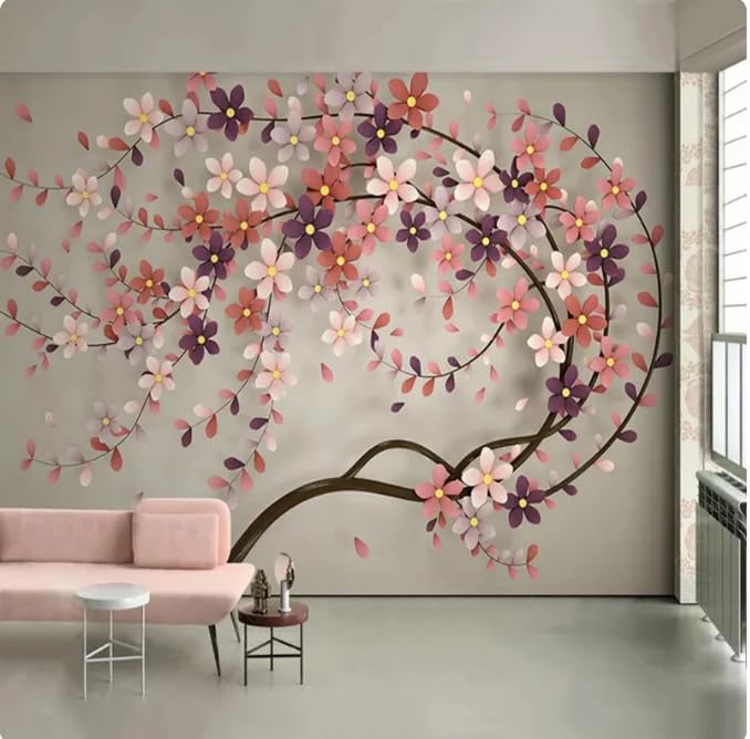 Papier peint mural 3D arbre abstrait : Cachez les imperfections des grands murs