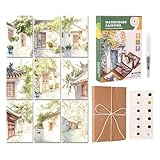 Mini-Aquarell-Reise-Set | Anfänger-Malbuch für Anfänger, Mini-Malbuch-Set, für Reisen...