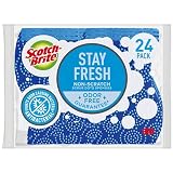 SCRUBS FAST: Cuts through stuck-on messes RINSES CLEAN: Even eggs & cheese won’t stick ODOR-FREE GUARANTEE: Guaranteed to resist bacterial odors up to 3 weeks of use CLEANS EVERYDAY MESSES: These non-scratch sponges clean grease, grime, and dirt so e...