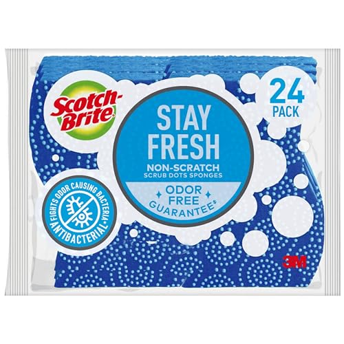 Scotch-Brite Scrub Dots Non-Scratch Scrub Sponges, Sponges for...
