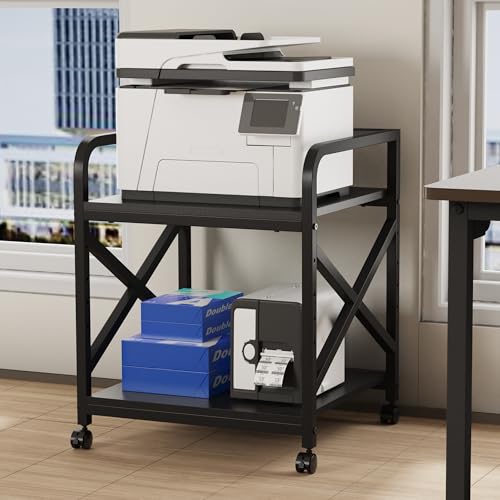 Ollieroo 2 Tier Printer Stand Storage Shelf, Printer Table