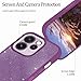 Wousunly Compatible with Oppo Reno 15 Pro 5G Case Clear Glitter Sparkly Bling Back Cover,Phone Case for Reno 15 Pro 5G Slim Silicone Shockproof Protection for Girls Women Crystal (Dark Purple)