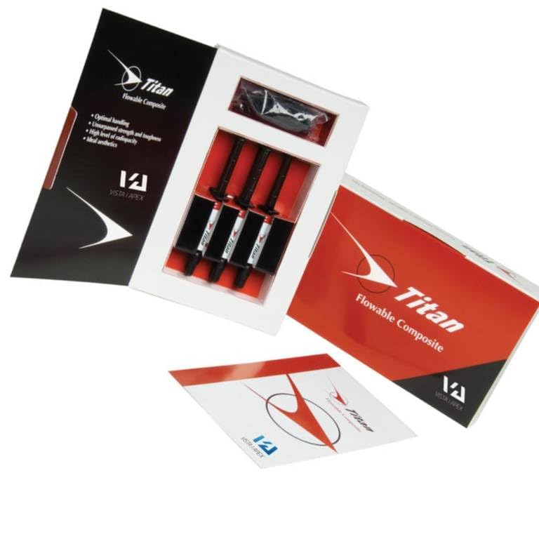 Vista Dental 90009 Titan Flowable Composite Syringes A2 6/Pk 1.5 Gm
