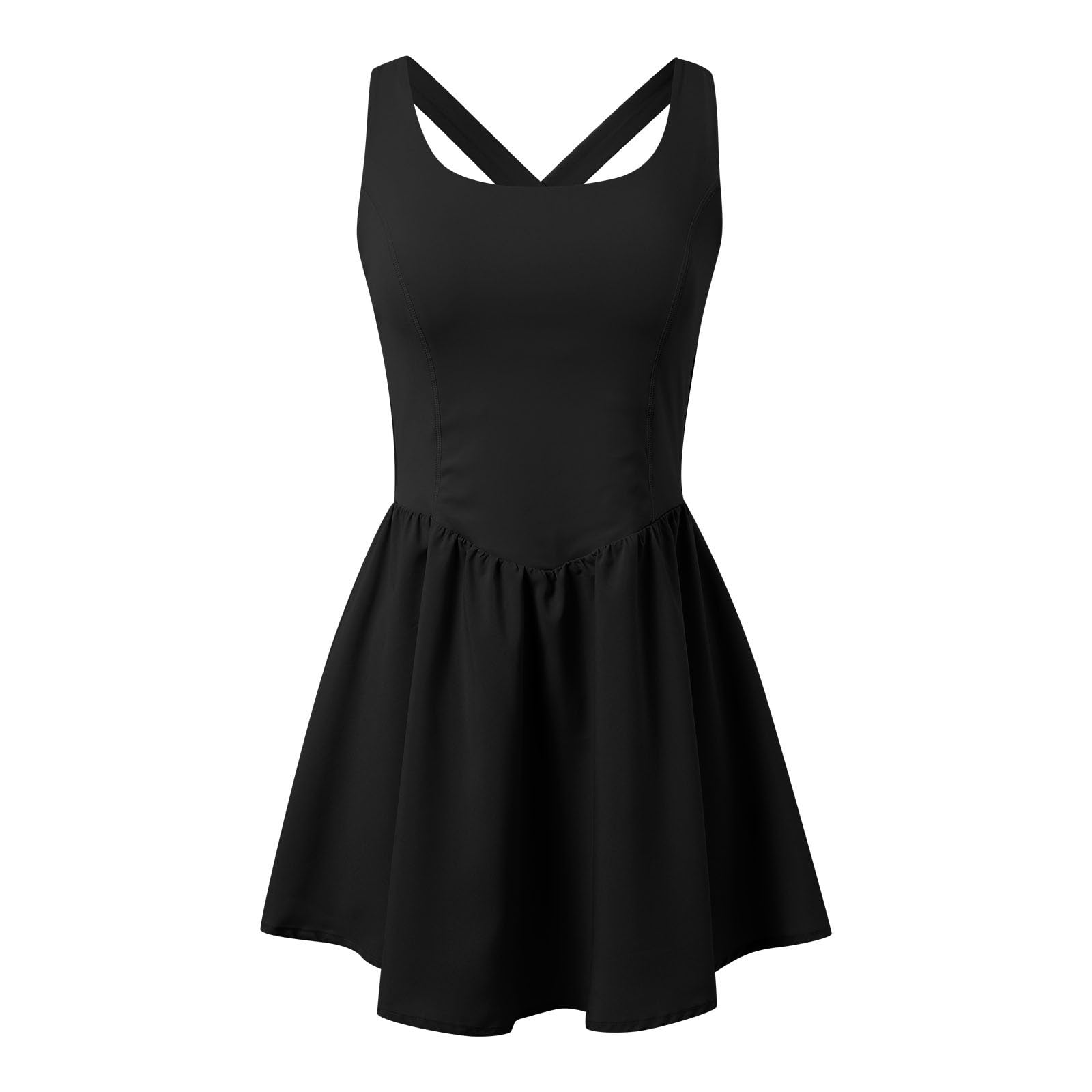 Robe de tennis 2026 pour femme avec soutien-gorge intégré, short à bretelles réglables, robe active, robe d'entraînement