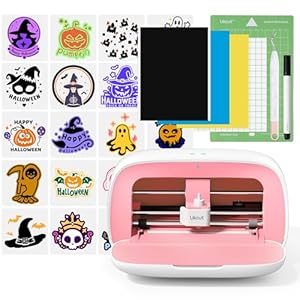 Likcut Vinyl Cutter Machine, Upgrade Cutting Machine Glee S501 for DIY Joy, Portable Smart Cutting Tool for Crafter, Sticker Decal Maker Printing for Family & School Fun Projects and Decorations, Pink