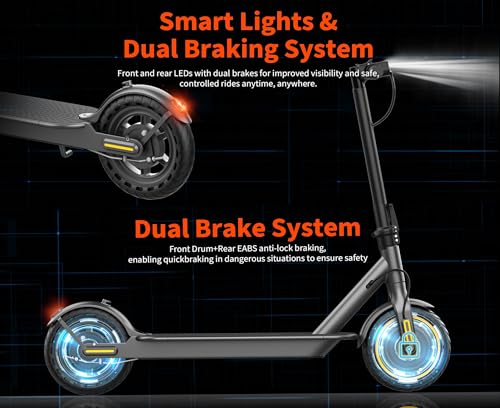 Image of Sigravy Electric Scooter for Adults, Foldable Commuter E Scooter for Teens, 350W Motor, 19 MPH, Up to 21 Miles Range, 8.5 inch Solid Tires, Cruise Control, Dual Brakes, LED Display
