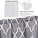 jinchan Linen French Door Curtain Panel Moroccan Tile Quatrefoil Blend Pattern Print Curtain Window Curtain Panels for Living Room Geometry Lattice 1 Panel 72 Inch Soft Gray on Beige