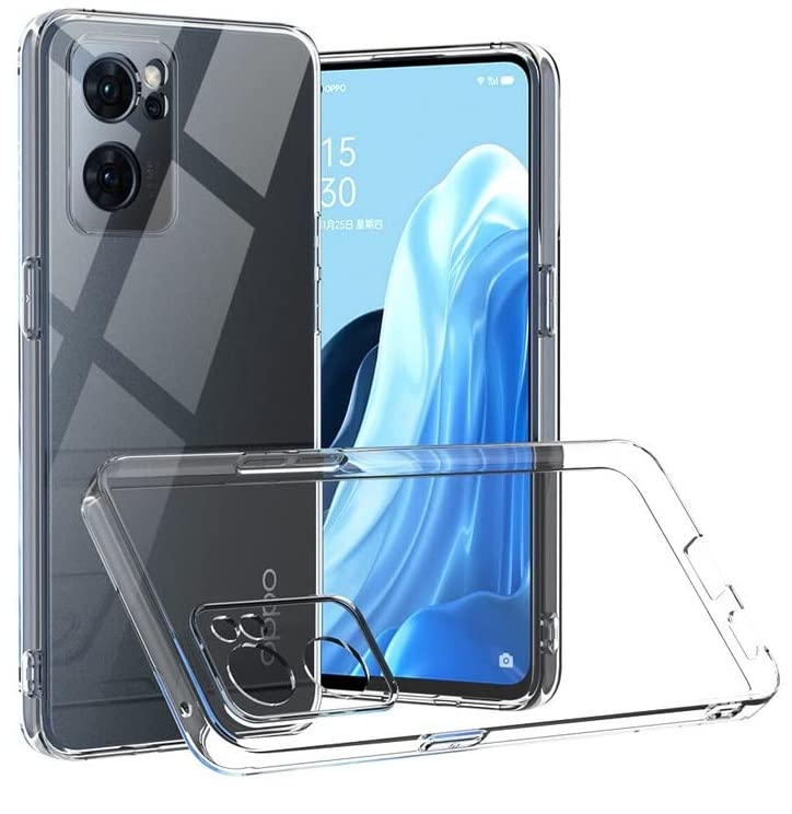 Image of NISHTECH for Oppo Reno 7, Oppo Reno 7 5G Premium Transparent Hybrid Soft Slim Dust Proof Back Case Cover with Camera Protection