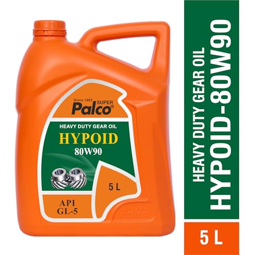 Image of PALCO Hypoid 80W90 Heavy Duty Gear Oil 5 Litre (Pack of 1), API GL-5 Gear Oil for Car and Commercial Vehicles, Manual Gearbox & Axles, High Load Protection & Smooth Shifting