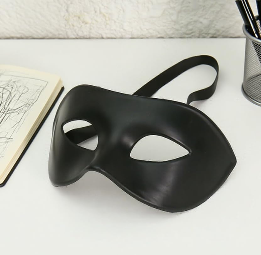 Vyqrx Black Venetian Masquerade Mask, Ideal for Masquerade Masks Men The Mask Costume & Halloween - Image 4