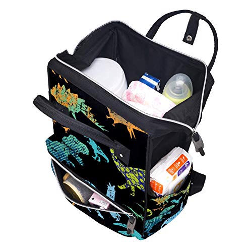 Dino Dinosaur Boys Pattern Diaper Tote Bags Mummy Backpack Large Capacity Nappy Bag Nursing Traveling Bag for Baby Care