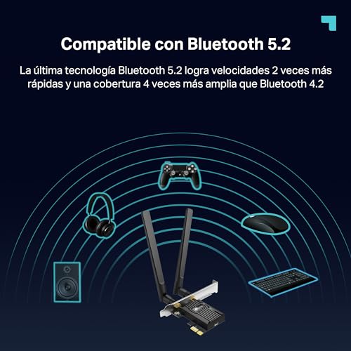 Tarjeta Wi-Fi 6 PCIe TP-Link Archer TX20E con Bluetooth 5.2 para Windows 5