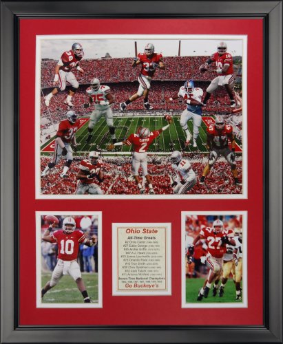 NCAA All Time Greats poster photo vintage Legends Never Die cadre mural noir