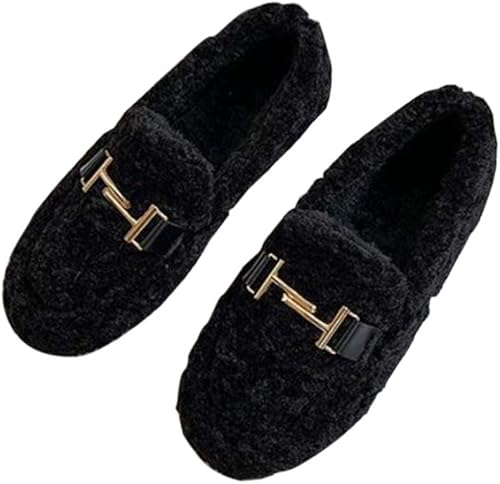 Amazon Newne ニューネ ファー ローファー ふわふわ ビット付き スリッポン フラット シューズ 靴 レディース 22 5cm 25 0 パンプス