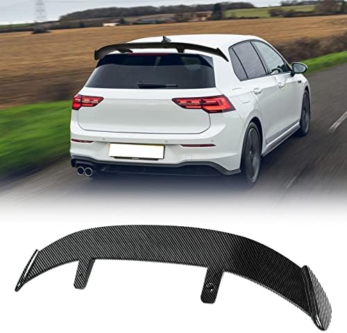 Acmex 52Inch Universal Rear Spoiler, Hatchback GT Style ABS Racing Spoiler Wing Lightweight, Carbon Fiber Style Fastback Rear Trunk Spoiler Wing Lid Tail Station Wagons