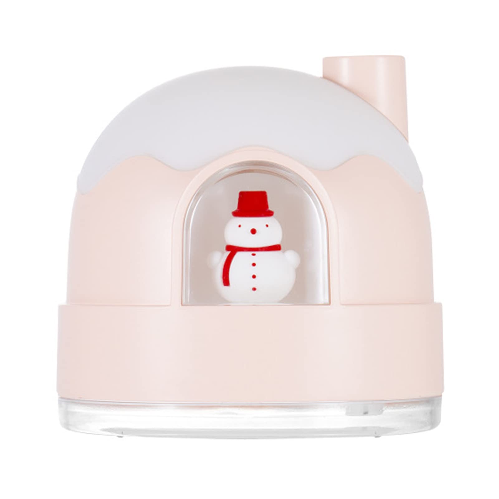 Humidificador de niebla fría con luz nocturna, humidificadores ultrasónicos silenciosos for dormitorio, apagado automático, lindo diseño de casa de nieve, humidificadores for bebés, guardería, toda la