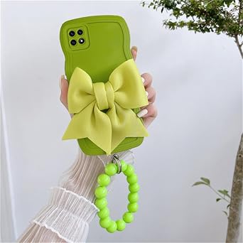 Bow Ring Wave Silicone Soft Phone Case for OnePlus 9 Rt 11 11R 10R 9R 9RT 10T 8T 1 9 ACE Pro Nord N20 5G CE 2 Lite CE2Lite Cover,Green Bow Ring,for OnePlus ACE 5G