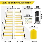 2 Pack 20ft Agility Ladder Set, 40ft Total Adjustable Speed Ladder - Image 2