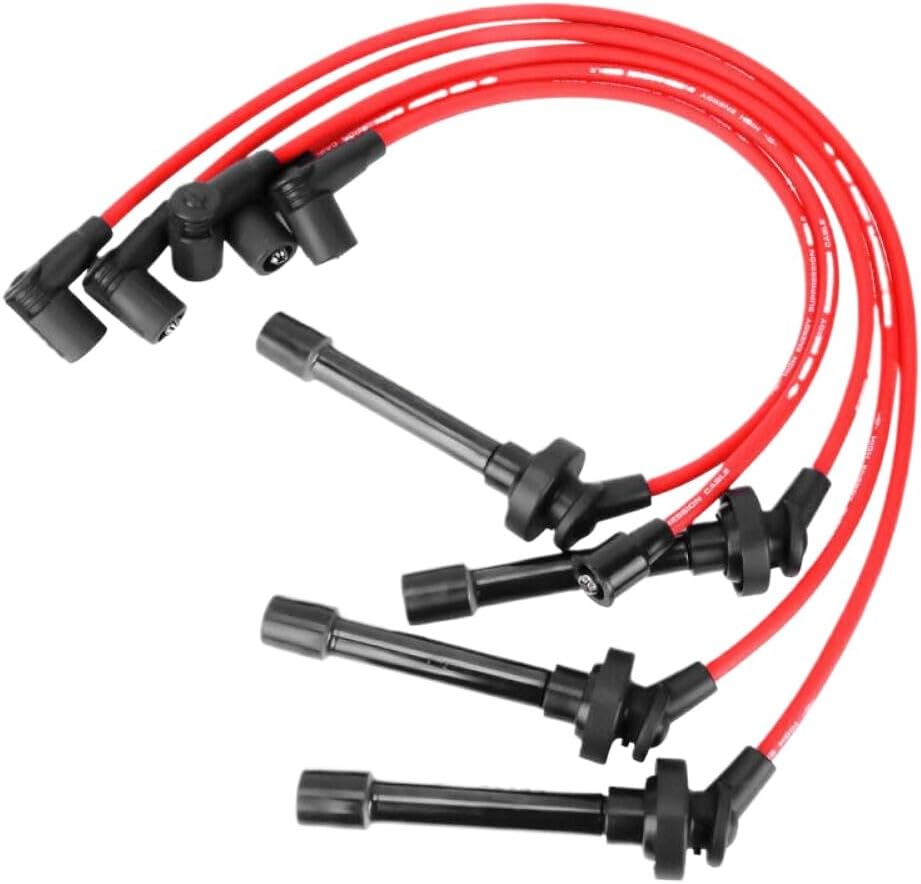 Spark Plug Wire Set 2.5mm Spiral Core Compatible With Automotive Motorcycle Parts Civic Del Sol 1992-2000 EG EK EJ D15 D16