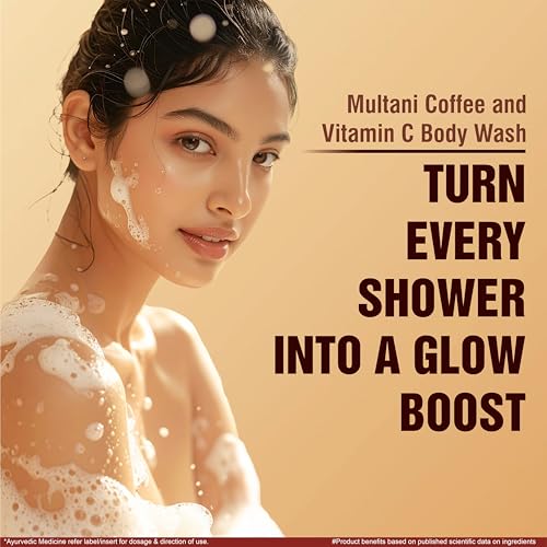 Image of Multani Naturals Coffee & Vitamin C Body Wash I Ayurvedic Body Wash for Men & Women - its Unisex I Herbal Body Cleanser for Skin Brightening, Reduce Skin Puffiness & Improves Skin Elasticity I Paraben Free I Sulphate Free I Kind to All Skin | Types I (270ml)