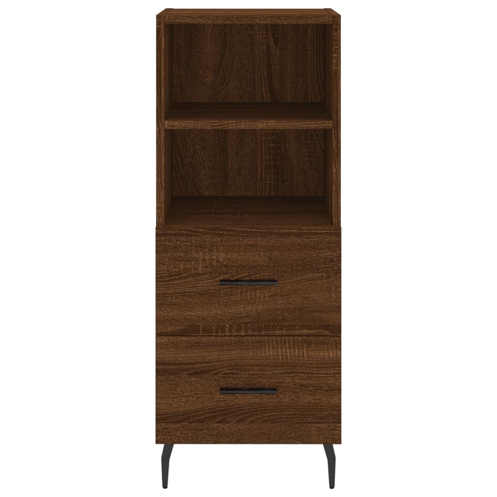 Möbel Wohnaccessoire Highboard Braun Eiche 34,5 x 34 x 180 cm Bauholz