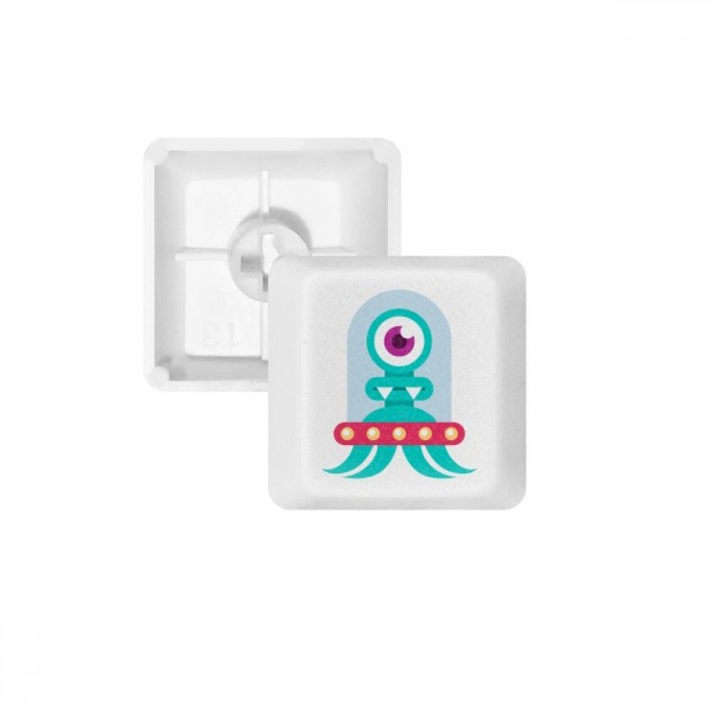 Keycaps mécaniques PBT Alien Monster Cyclops blancs de haute qualité - 4