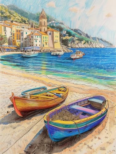 Peinture perlée 3D et kit de broderie point de croix 9CT grand canevas