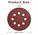 SATC Sanding Discs 40 Grit 72Pcs Orbital Sander Discs 125mm Hook and Loop Round Orbital Sander Pads for Sanding