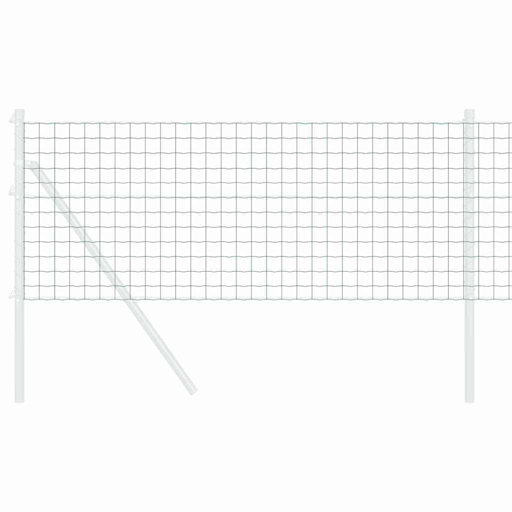 vidaXL Euro Fence Green 0.6 x 25 m PVC-Coated Iron, Garden and Terrace, Modern Durable Barrier, Rectangular Outdoor Divider, Euro Fence Protector Panel, PVC