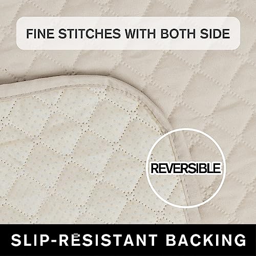 Xineage Water Resistant Recliner Cover, Nonslip Recliner Chair Covers For Reclining Chair With Pockets, Quilted Thick Recliner Slipcovers For Pets And Kids (Recliner Chair, Beige) #TOP3
