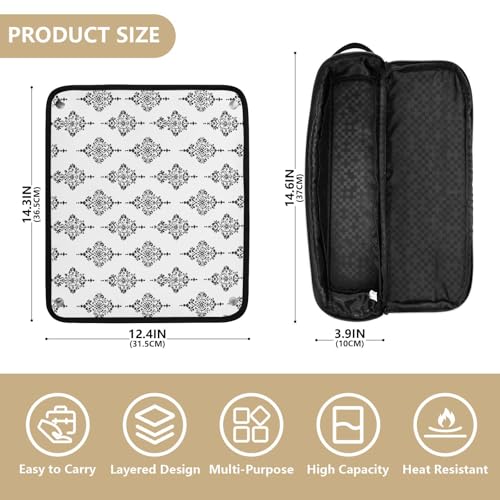Bolso de viaje resistente al calor para herramientas de cabello Marble Hair Tools miniatura 4