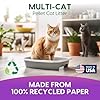 Fresh News Recycled Paper Multi-Cat Pellet Non-Clumping Paper Cat Litter, 25 Pound, 2X Odor Control, Made in USA
