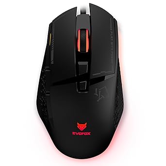 EvoFox Phantom 2 Programmable Gaming Mouse, 8 Programmable Buttons | High Performance 1000Hz Polling Rate | Ultra-Responsive 7000 FPS | 12800 DPI | RGB Lights with Music sync Mode, Windows Software - image, photos
