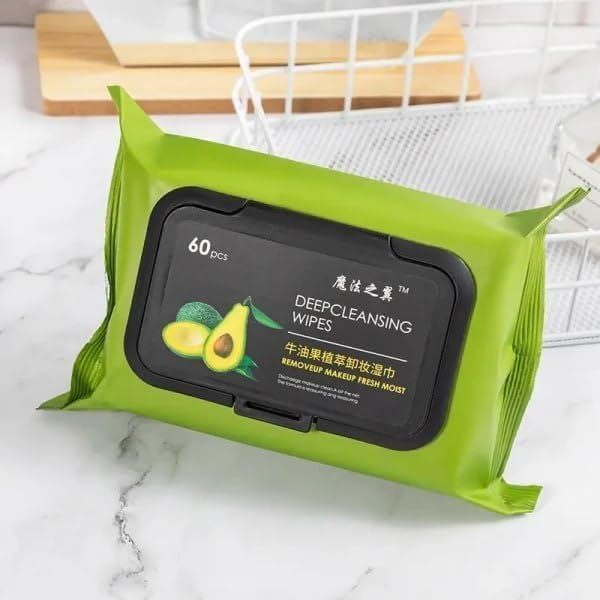 Avenn Beauty Clean & Glow Makeup Remover Wipes 60 Pieces | Aloe Vera & Vitamin E, Gentle on Sensitive Skin, Deep Cleansing Formula, Hydrating & Soothing, Leakage Proof Pack-image-20