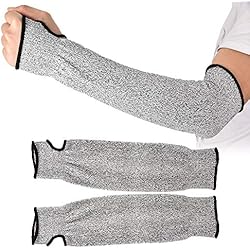 Proteccion De Manos Y Brazos Seguridad Industrial Mangas Resistentes a Cortes, Protector de Muñeca Guante, Manga de Seguridad de Trabajo Estándares Anti-Corte de Nivel 5, Anti Abrasión Manguitos de Protección de Corte