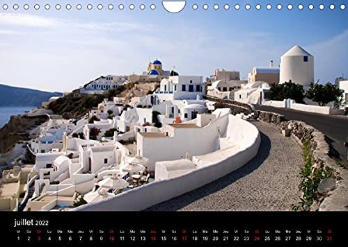 Lumières de Santorin (Calendrier mural 2022 DIN A4...