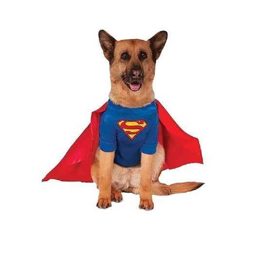 Offizielles Rubie's DC Comic Superman Kostüm für Hunde, Superhelden-Geschenk, große Hundegröße XXL Mehrfarbig